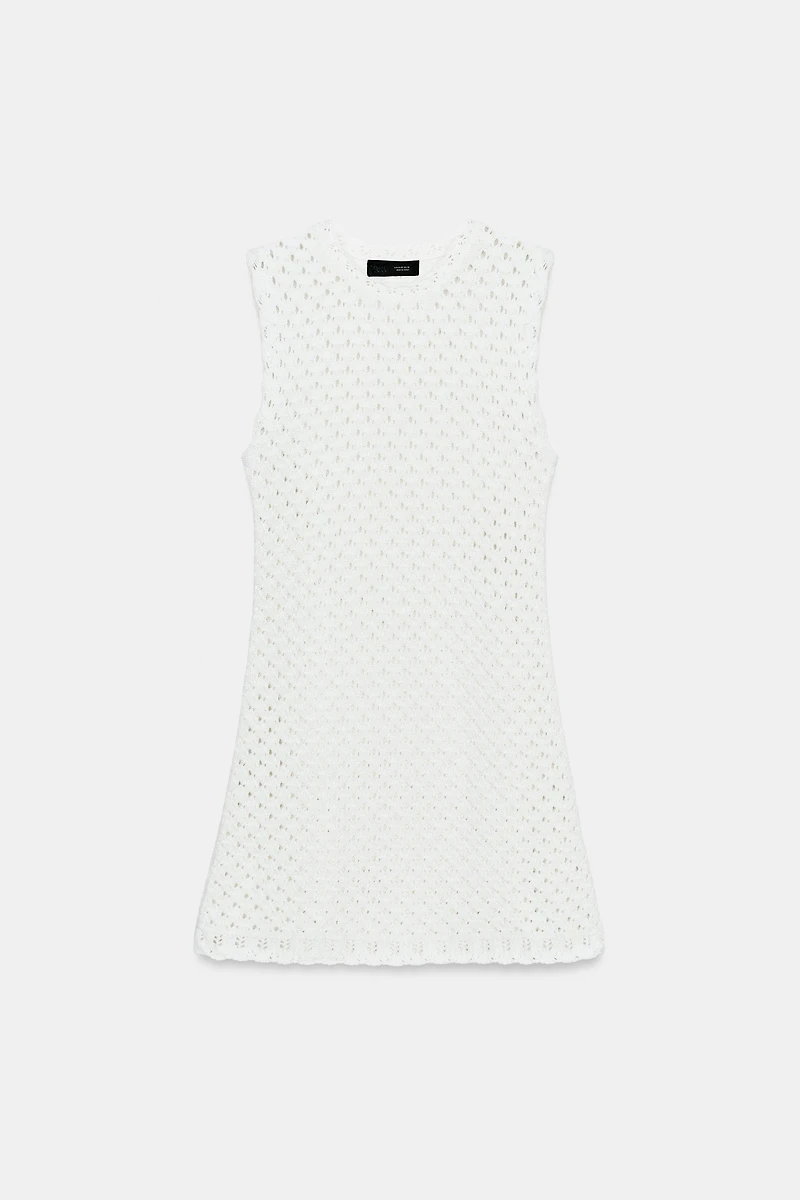 POINTELLE KNIT MINI DRESS