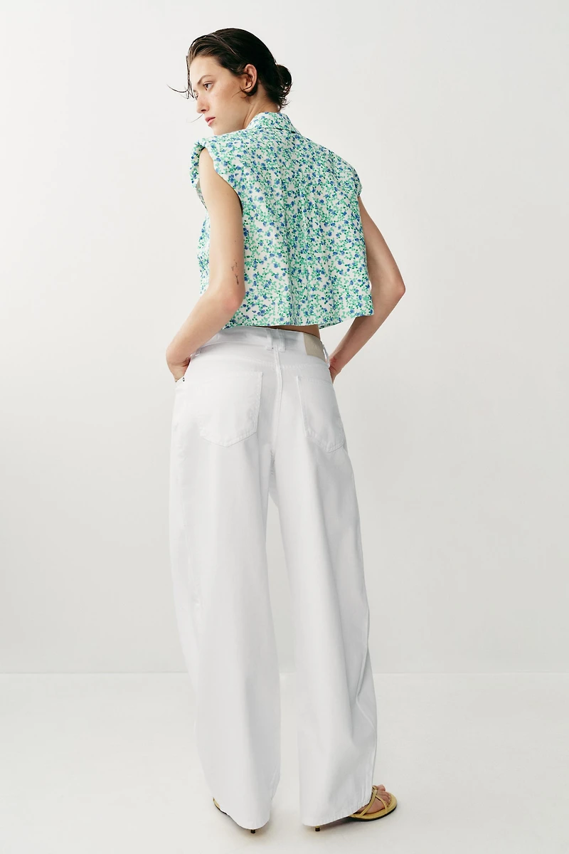 Z1975 MID-RISE BARREL WIDE LEG JEANS