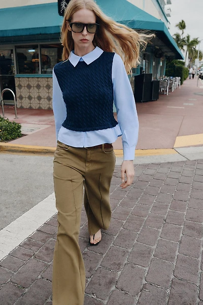 COMBINED POPLIN SHIRT