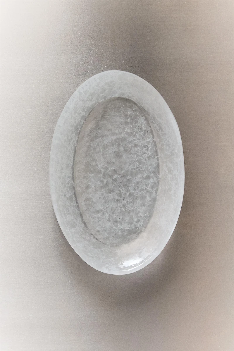 FROSTED GLASS BATHROOM SOAP DISH
