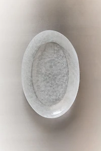 FROSTED GLASS BATHROOM SOAP DISH