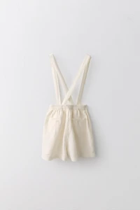 2-5 YEARS / LIMITED EDITION 100% LINEN REMOVABLE SUSPENDER SHORTS