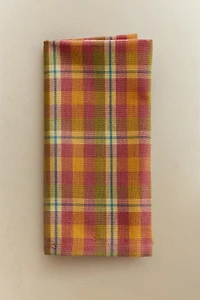 SET OF CHECK DYED THREAD NAPKINS (SET OF 2)