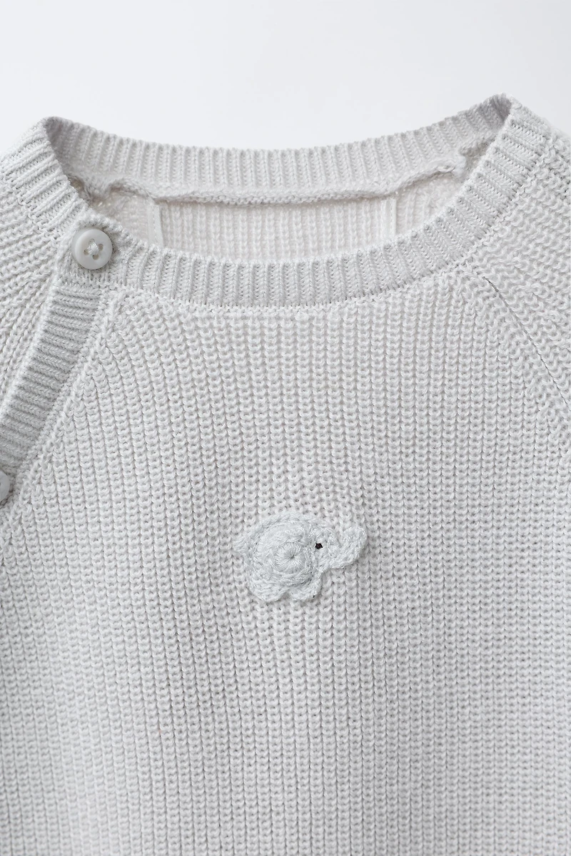 PEARL KNIT ELEPHANT JUMPSUIT