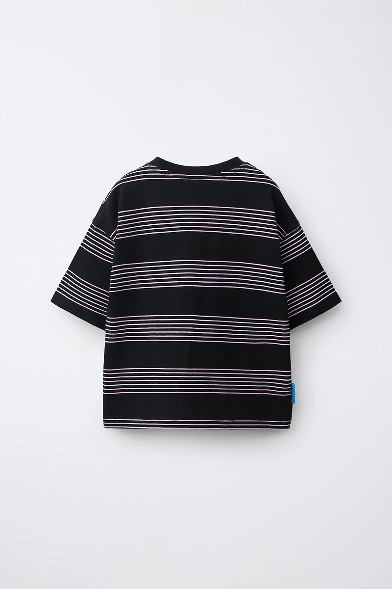 RIPNDIP © X ZARA KIDS STRIPED EMBROIDERED T-SHIRT