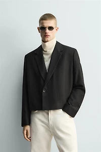 BLAZER COURTE COUPE COSTUME À RAYURES TENNIS