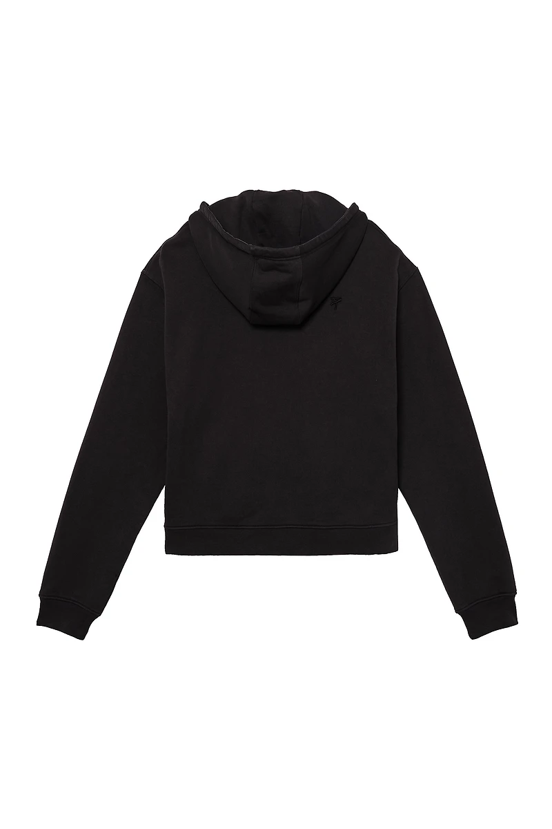 CROPPED FIT HOODIE WITH ZIP