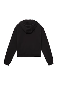 CROPPED FIT HOODIE WITH ZIP
