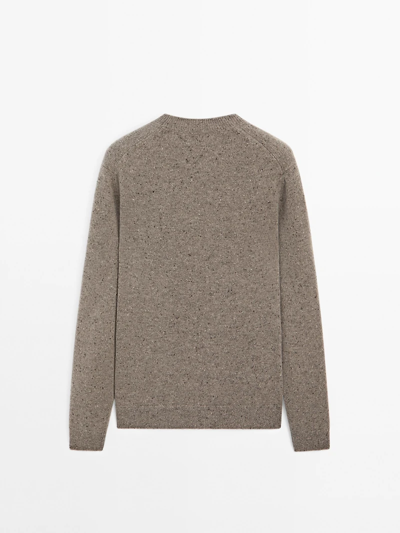 Pull en maille 100 % laine à col rond