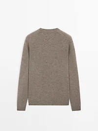 Pull en maille 100 % laine à col rond