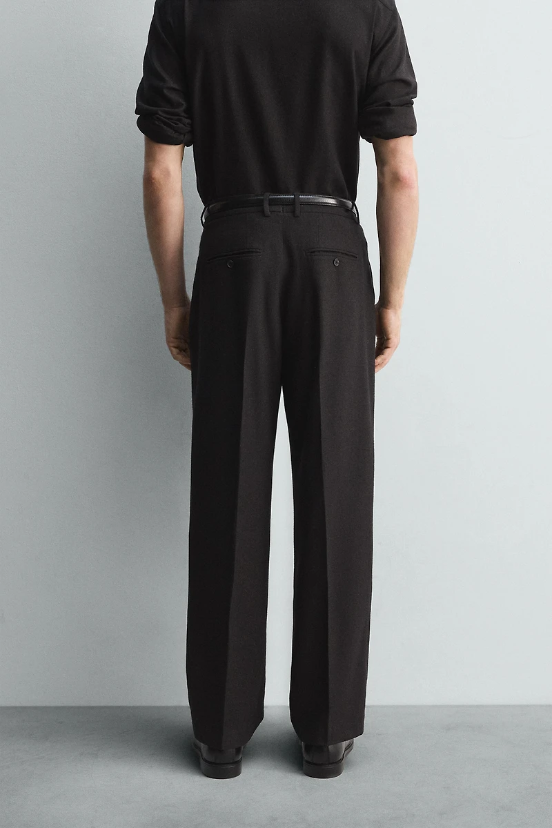 LIMITED EDITION PLEATED WOOL PANTS