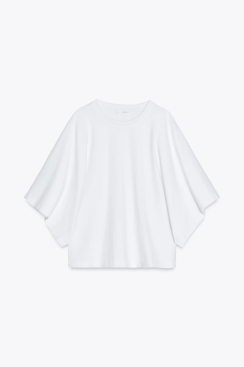 WASHED CAPE SLEEVE T-SHIRT
