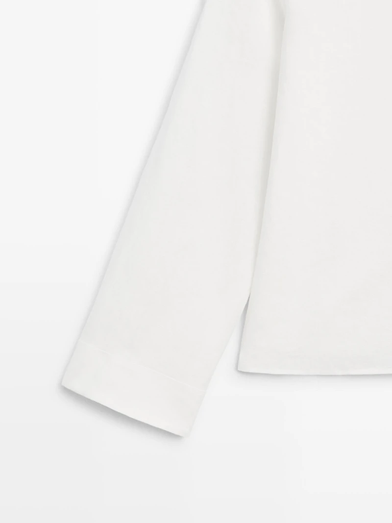 Chemise fluide avec plastron