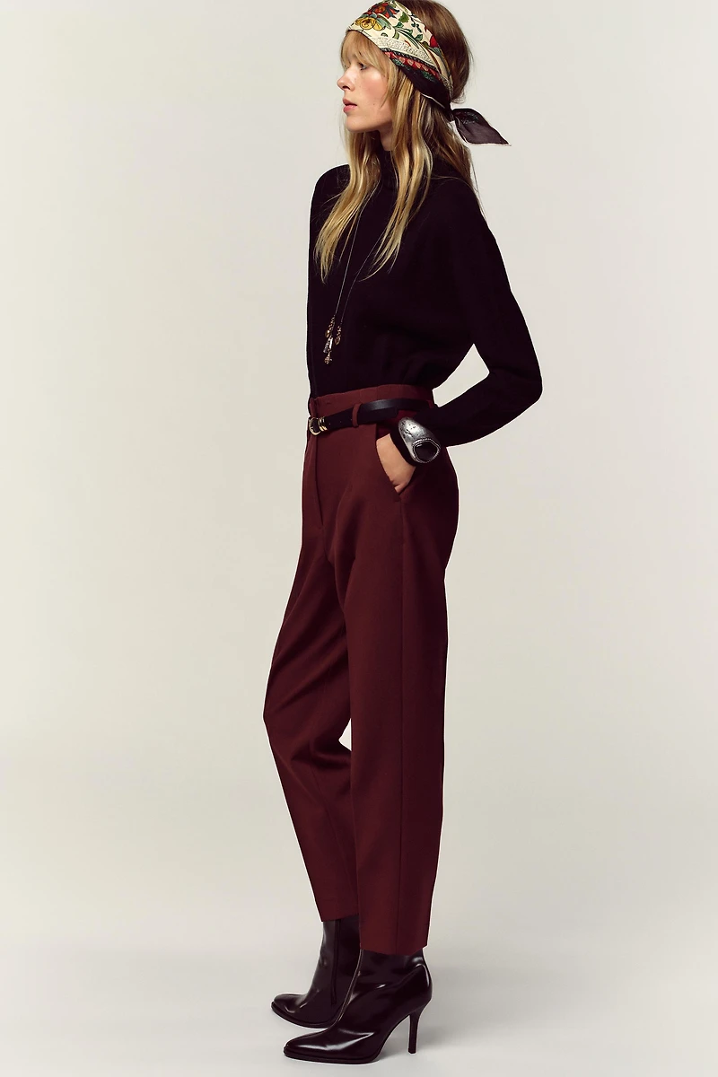 PANTALON TAILLE HAUTE CEINTURE