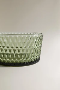 BOL EN VERRE AVEC RELIEF