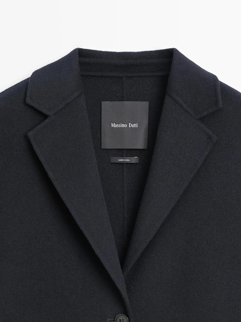 Two-button wool blend coat