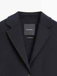 Two-button wool blend coat