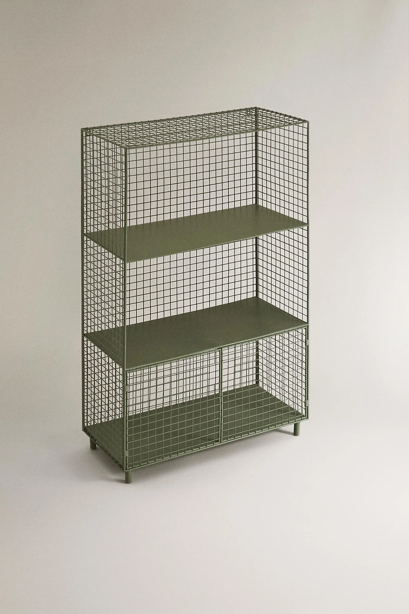 METAL BOOKCASE WITH DOORS
