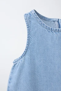 EMBROIDERED DENIM TOP