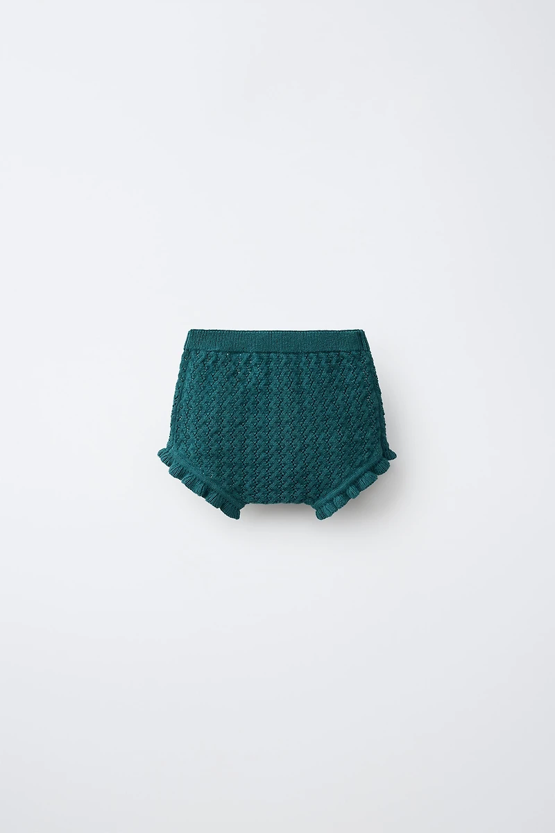 EMBROIDERED FLORAL KNIT PANTIES