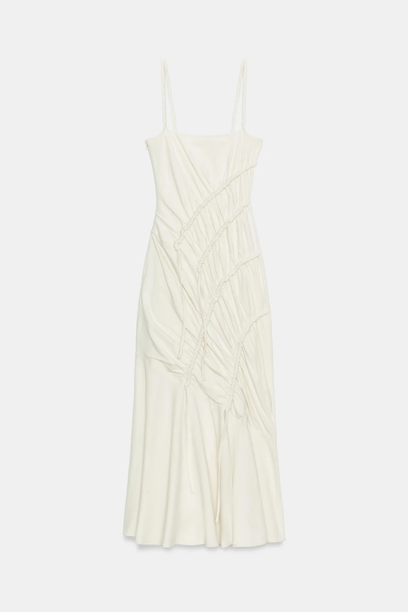 LONG DRAPED DRESS