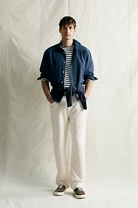 INDIGO COTTON RELAXED-FIT SHIRT