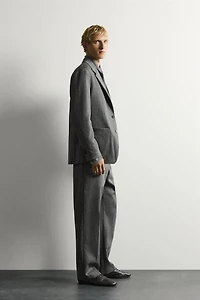 RELAXED FIT 100% WOOL SUIT BLAZER