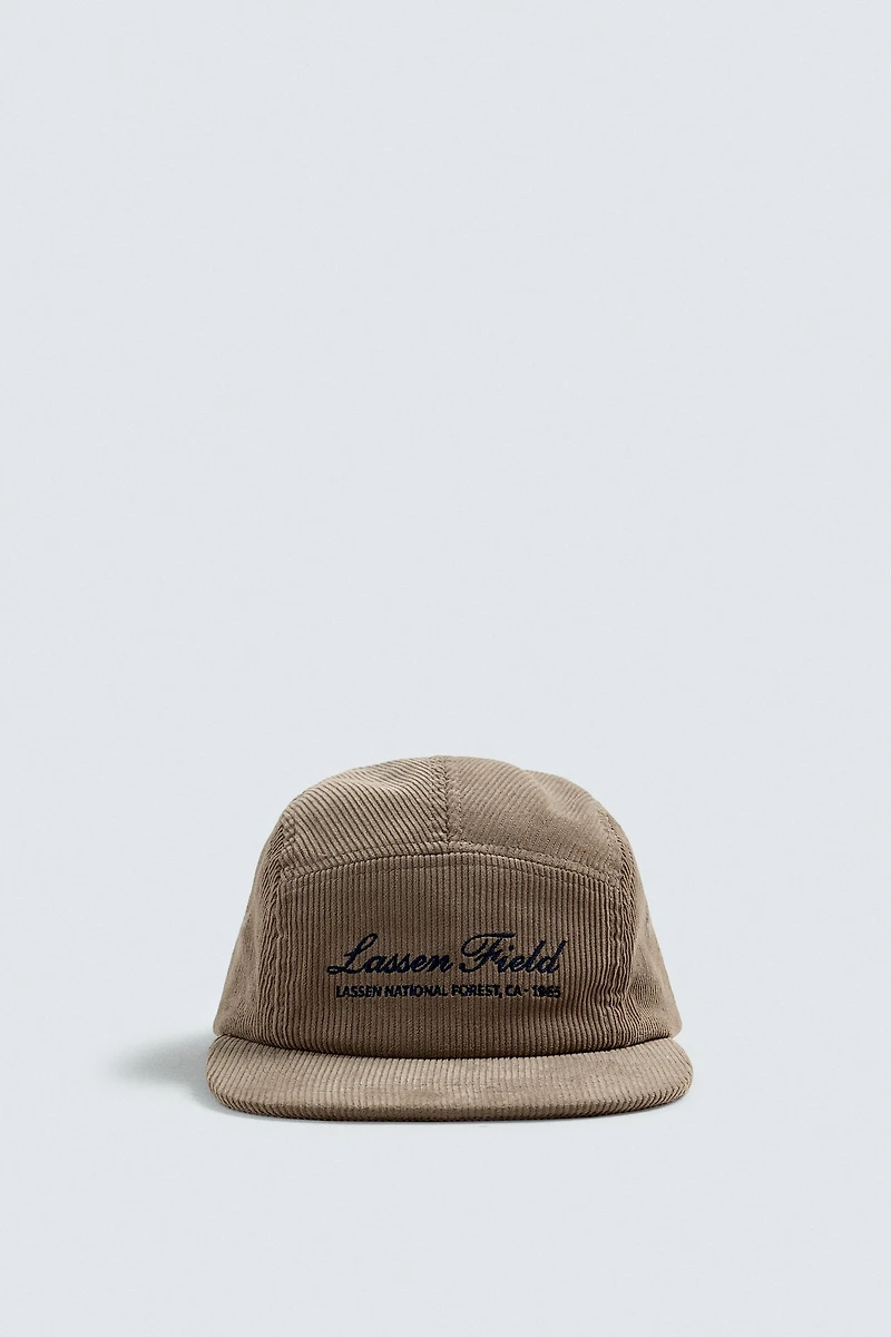 FLAT BRIM CORDUROY CAP