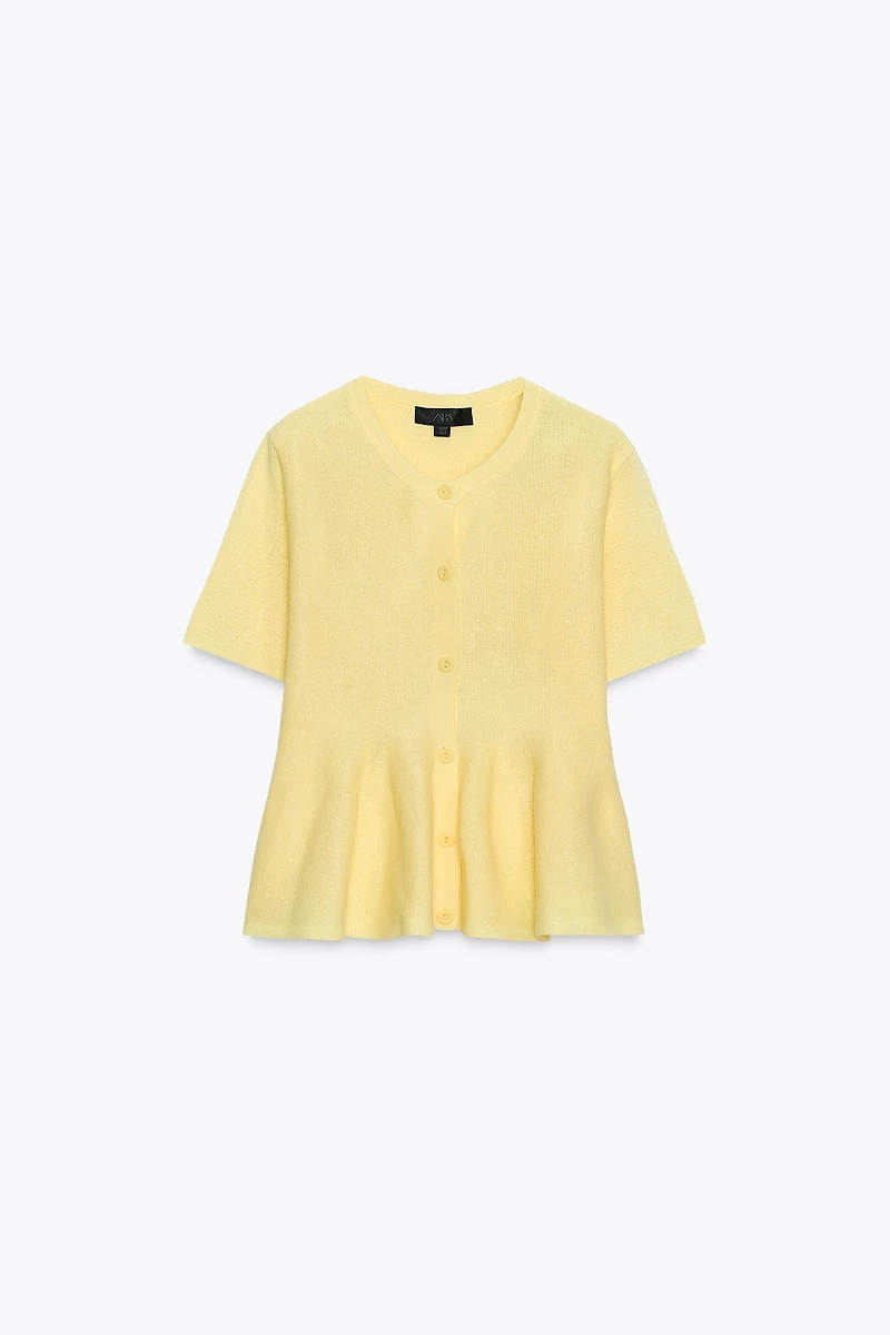 PEPLUM CARDIGAN