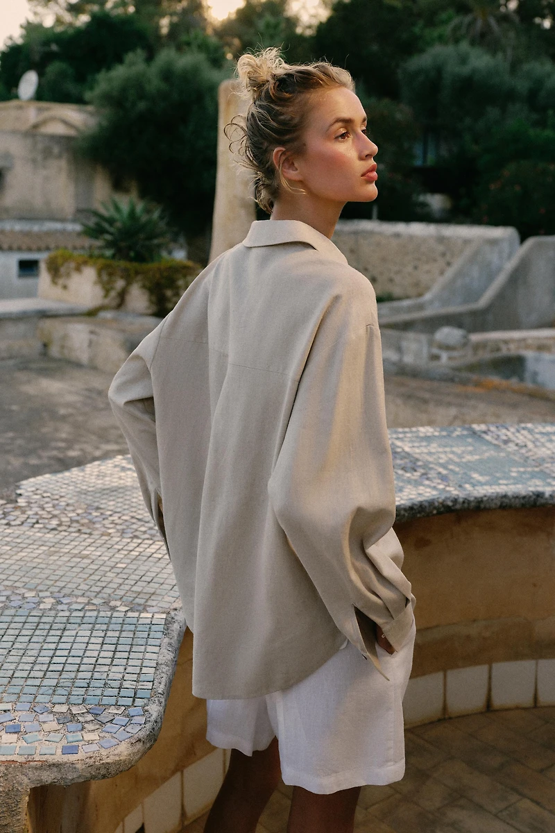 BLOUSE IMPRIMÉE À RAYURES