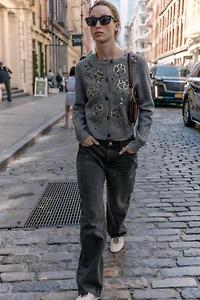BEADED KNIT CARDIGAN