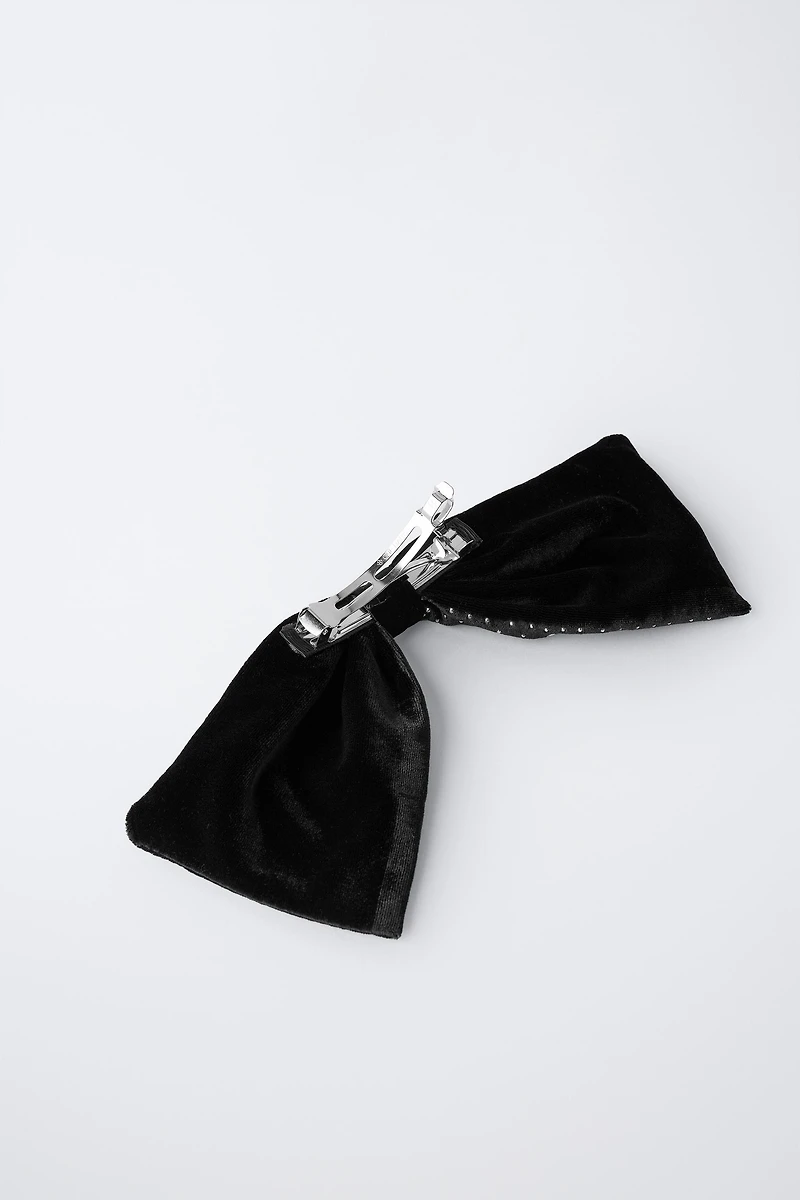 RHINESTONE BOW HAIR CLIP