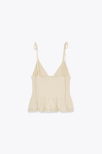 SMOCKED COMBINATION TOP