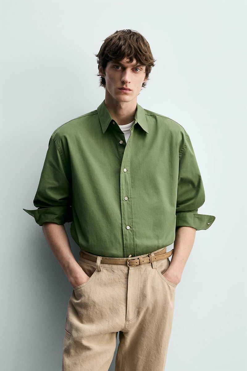 RELAXED FIT POPLIN SHIRT