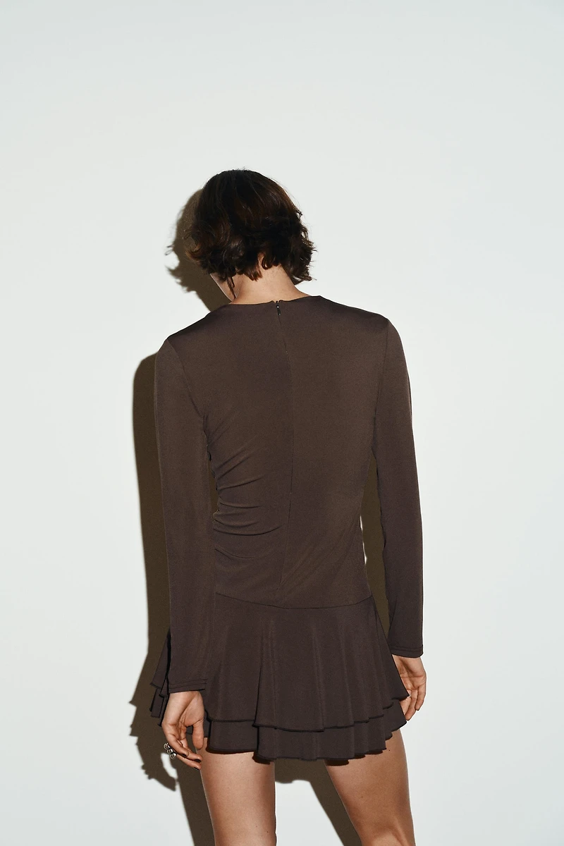 DRAPED WAIST JUMPSUIT DRESS