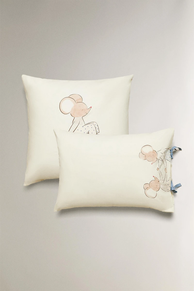 KIDS' MOUSE PILLOWCASE
