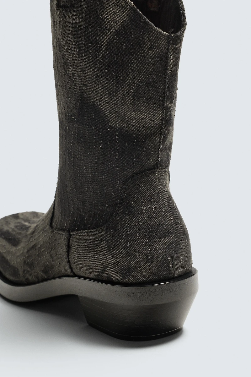 DENIM COWBOY BOOTS