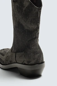 DENIM COWBOY BOOTS