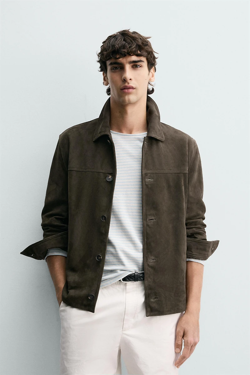 REGULAR FIT SUEDE LEATHER JACKET