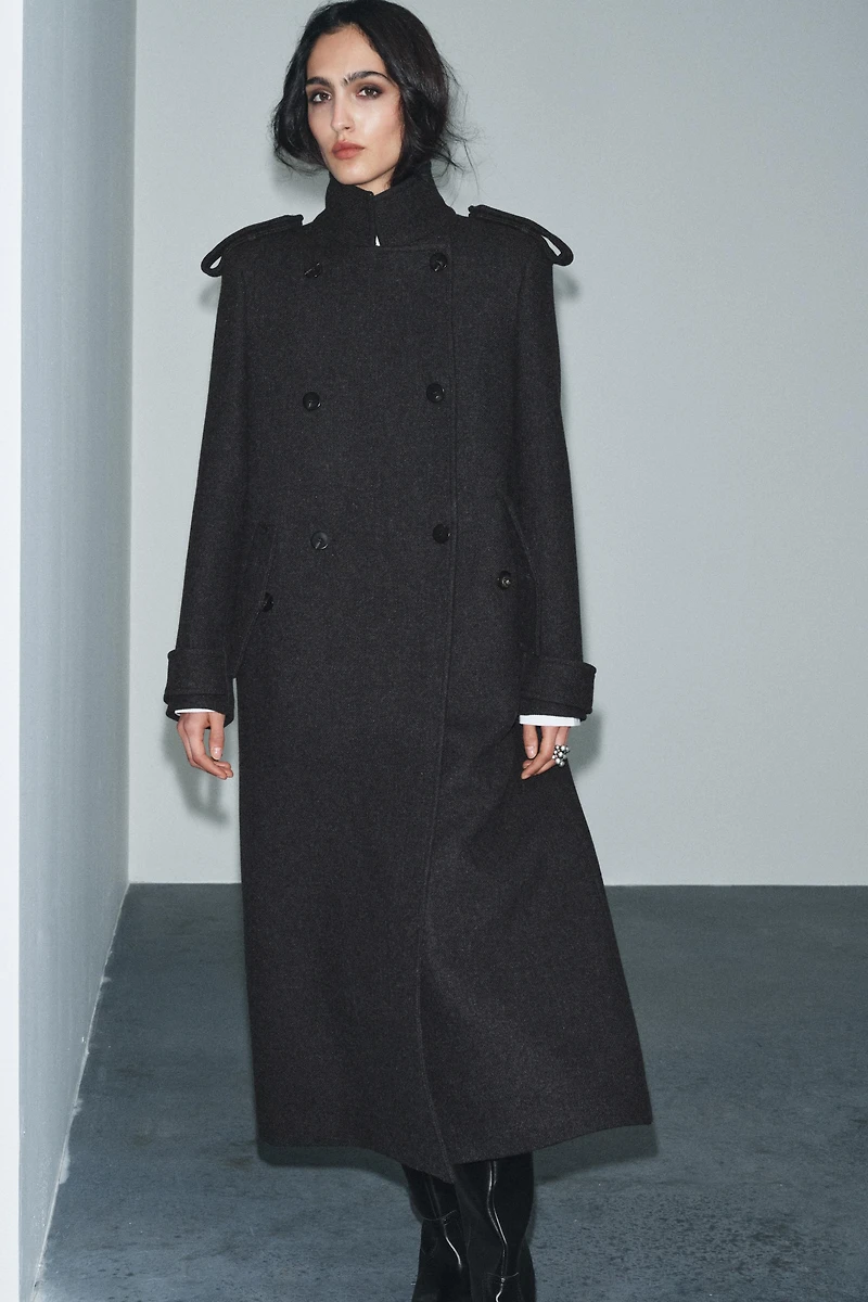 LONG WOOL COAT ZW COLLECTION LIMITED EDITION