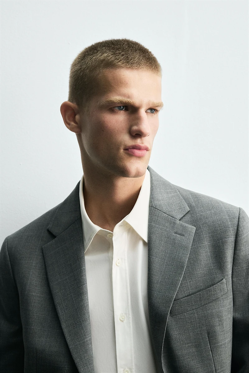 PLAID SUIT BLAZER
