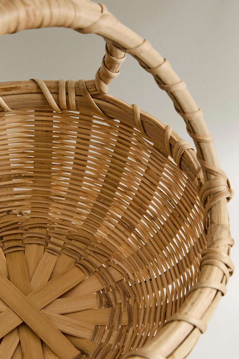BAMBOO BASKET WITH DOUBLE HANDLE