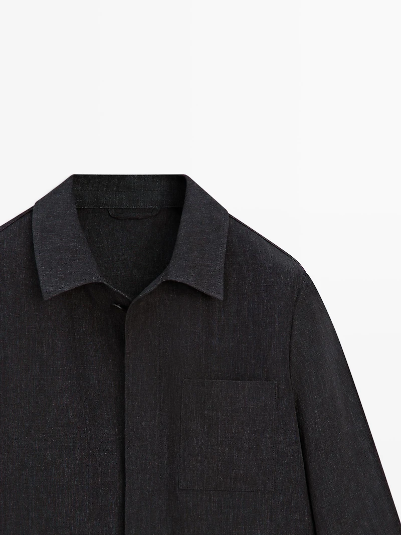 Total look linen jacket