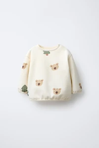 FOREST AND BEAR PRINT SWEATSHIRT