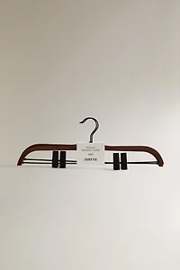 WOOD FINISH SKIRT HANGERS (PACK OF 2)