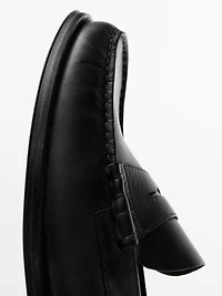 Soft oiled leather loafers