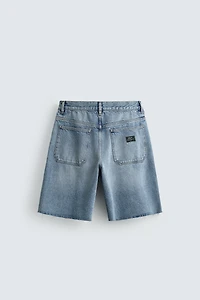 RELAXED FIT CHINO DENIM SHORTS