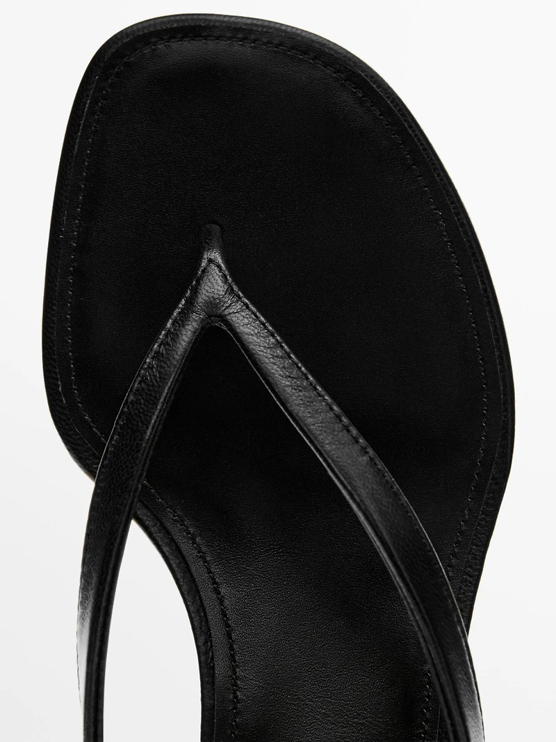 Mid-heel toe sandal