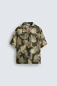 STRAWBERRY PRINT 100% RAMIE SHIRT