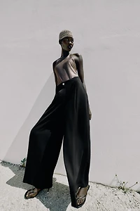 GOLD BUTTON PALAZZO PANTS